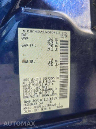 2019 Nissan Altima SR – miniatura 2