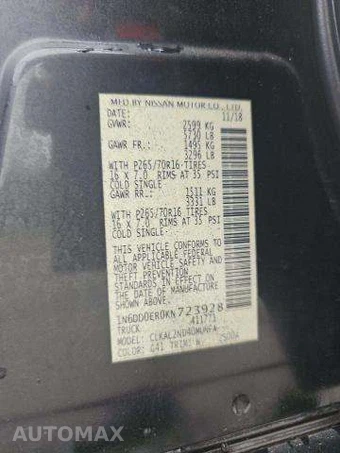 2019 Nissan Frontier SV Crew Cab Medium Bed – miniatura 6