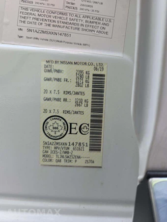 2019 Nissan Murano Platinum – miniatura 5