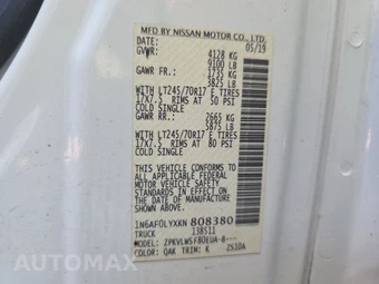 2019 Nissan NV2500 HD Cargo S High Roof 146.1" WB - miniatura 14