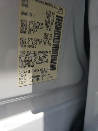 2019 Nissan TITAN PRO-4X Crew Cab Short Bed - miniatura 14