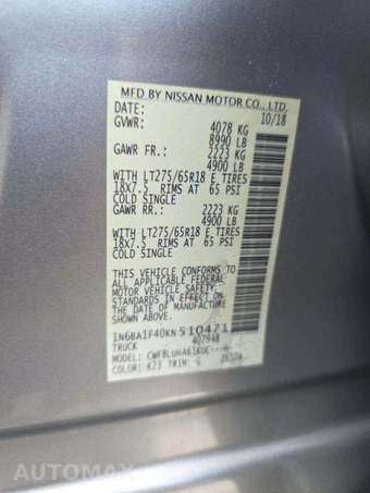 2019 Nissan TITAN XD PRO-4X Crew Cab Medium Bed – miniatura 5
