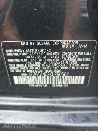 2019 Subaru Crosstrek 2.0i Limited - miniatura 5