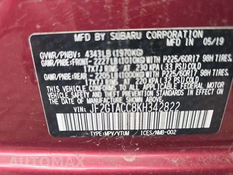 2019 Subaru Crosstrek 2.0i Premium - miniatura 2