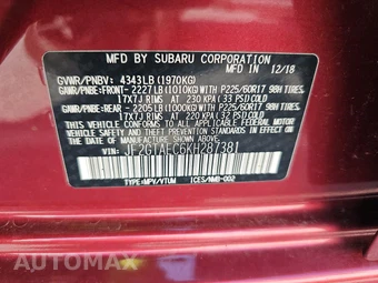 2019 Subaru Crosstrek 2.0i Premium - miniatura 14