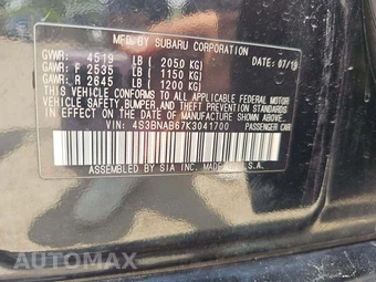 2019 Subaru Legacy 2.5i – miniatura 5