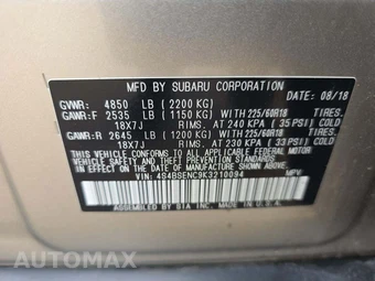 2019 Subaru Outback 3.6R Limited - miniatura 5