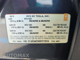 2019 Tesla Model X Long Range - miniatura 5