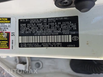 2019 Toyota Camry LE - miniatura 14