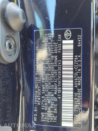 2019 Toyota Camry XSE - miniatura 5