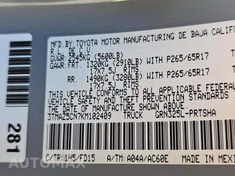 2019 Toyota Tacoma TRD Sport Crew Cab Medium Bed - miniatura 5