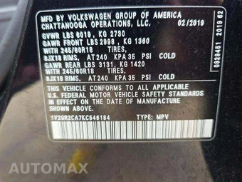 2019 Volkswagen Atlas V6 S - miniatura 5