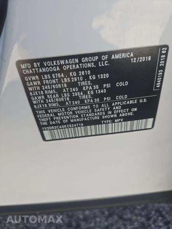 2019 Volkswagen Atlas V6 SE - miniatura 6