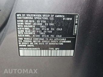 2019 Volkswagen Atlas V6 SE - miniatura 2