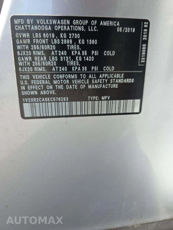 2019 Volkswagen Atlas V6 SE w/Technology R-Line - miniatura 5