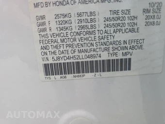 2020 Acura MDX w/Technology Pkg – miniatura 19