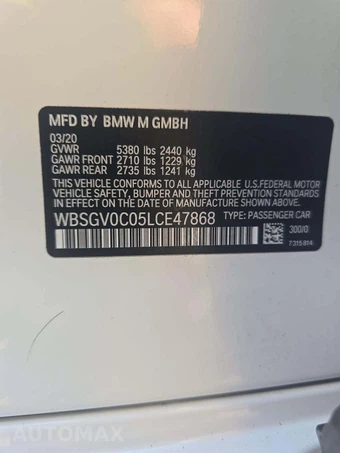2020 BMW M8 Gran Coupe Competition Sedan – miniatura 5