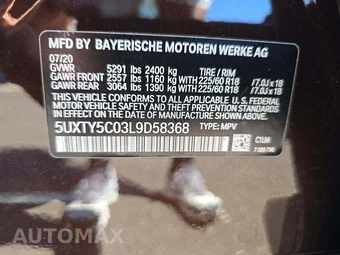 2020 BMW X3 Sports Activity Vehicle xDrive30i - miniatura 2