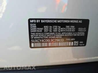 2020 BMW X6 Sports Activity Vehicle sDrive40i XLINE - miniatura 14