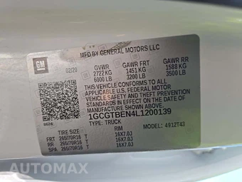 2020 Chevrolet Colorado WT Crew Cab Long Bed 4WT - miniatura 5