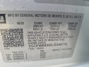 2020 Chevrolet Silverado 1500 Custom Crew Cab Short Bed 1CX - miniatura 14
