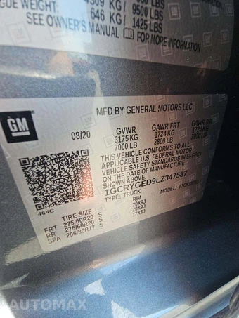2020 Chevrolet Silverado 1500 LTZ Extended Cab Medium Bed 1LZ - miniatura 2