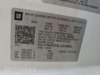 2020 Chevrolet Silverado 1500 WT Crew Cab Short Bed 1WT - miniatura 5
