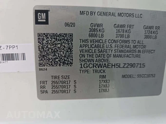 2020 Chevrolet Silverado 1500 WT Extended Cab Medium Bed 1WT – miniatura 2