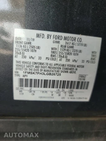 2020 Ford Explorer Limited - miniatura 15