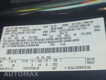 2020 Ford F-150 Lariat Crew Cab Short Bed - miniatura 14