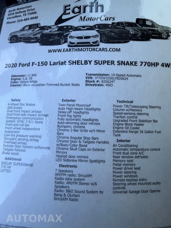 2020 Ford F-150 Lariat Crew Cab Short Bed - miniatura 20