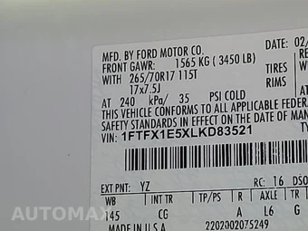 2020 Ford F-150 XL Extended Cab Medium Bed w/Rear Doors - miniatura 14