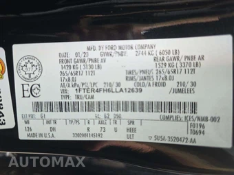 2020 Ford Ranger Lariat Crew Cab Medium Bed - miniatura 5