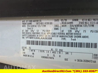 2020 Ford Transit 250 Cargo Van Medium Roof 148.0" WB - miniatura 15