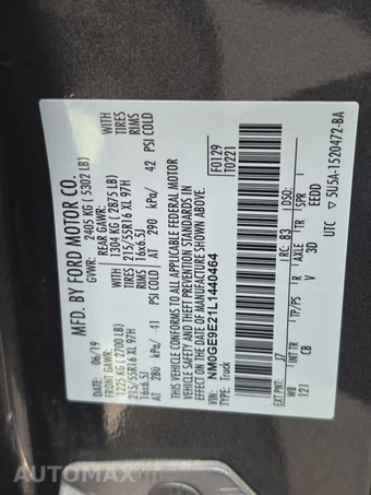 2020 Ford Transit Connect Passenger Wagon XL Minivan w/Rear Liftgate 120.6" WB - miniatura 15