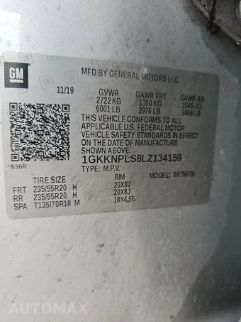 2020 GMC Acadia Denali 5SA – miniatura 15