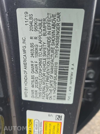 2020 Honda Accord Sedan EX-L 2.0T - miniatura 14