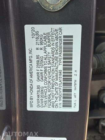 2020 Honda Accord Sedan Sport 1.5T - miniatura 5