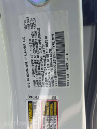 2020 Honda Odyssey EX 118.1" WB - miniatura 2