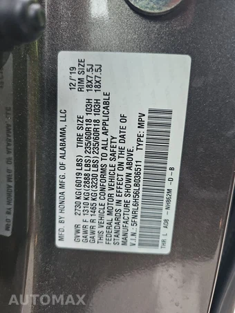 2020 Honda Odyssey EX 118.1" WB - miniatura 15
