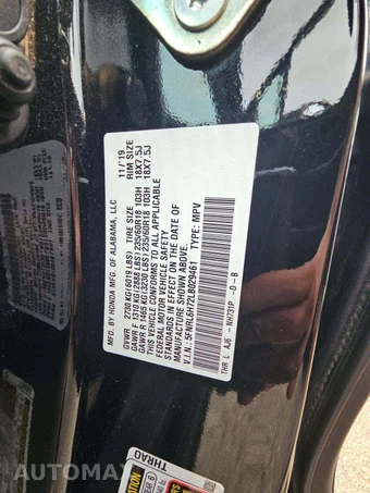 2020 Honda Odyssey EX-L 118.1" WB - miniatura 5