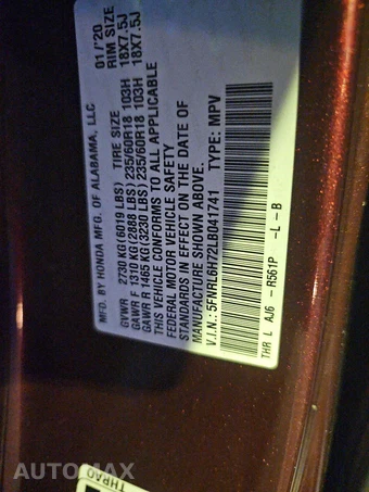 2020 Honda Odyssey EX-L 118.1" WB - miniatura 15