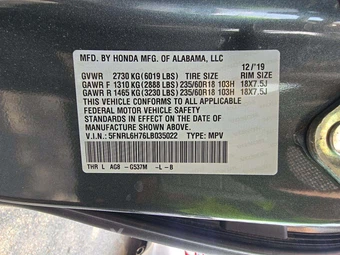 2020 Honda Odyssey EX-L 118.1" WB - miniatura 5