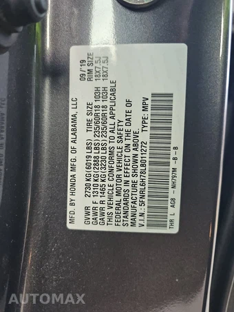 2020 Honda Odyssey EX-L 118.1" WB - miniatura 15