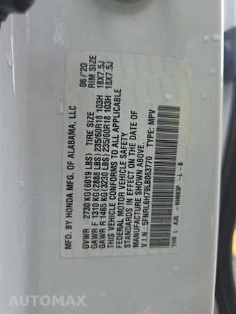 2020 Honda Odyssey EX-L 118.1" WB - miniatura 15