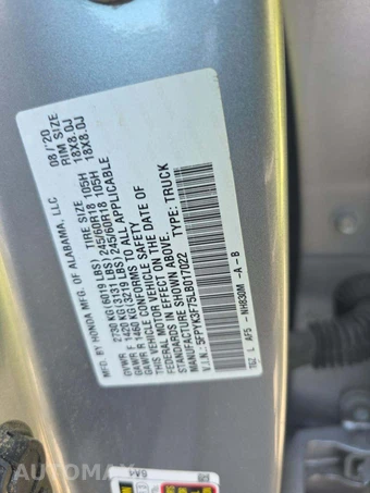 2020 Honda Ridgeline RTL-E Crew Cab Medium Bed - miniatura 5