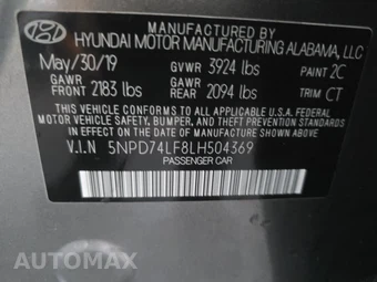 2020 Hyundai Elantra SE Sedan – miniatura 14