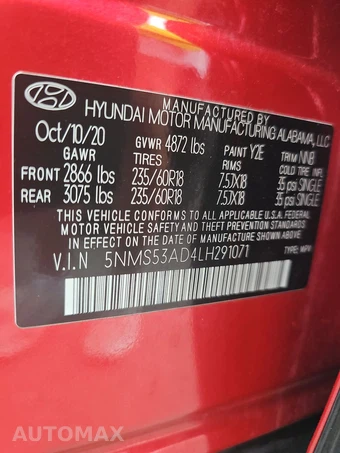 2020 Hyundai Santa Fe Limited – miniatura 15