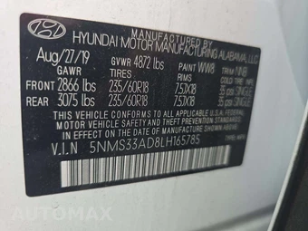 2020 Hyundai Santa Fe SEL - miniatura 5
