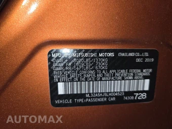 2020 Mitsubishi Mirage LE – miniatura 14
